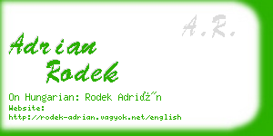 adrian rodek business card